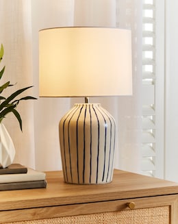 Blythe Striped Ceramic Table Lamp