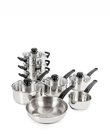 Swan Townhouse 8 Piece Stainless Steel Cookware Set