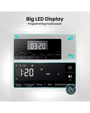 Hisense 3S Series WD3S8043BB3 WiFi-enabled 8kg Washer Dryer - Black