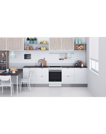 Indesit IS67V5KHW/UK Single Electric Cooker + Install