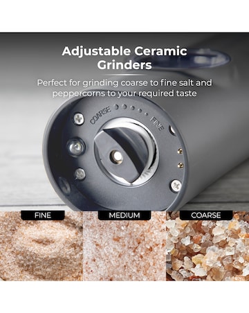 Tower Rechargeable Salt & Pepper Mill Grey