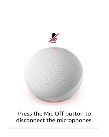 Amazon Echo Dot (5th Gen 2022) Smart Speaker with Alexa - Glacier White