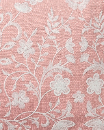 Iris Embroidered Floral Boudoir Cushion