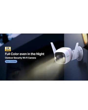 TP-Link Tapo C320WS Outdoor 2K Security Wi-Fi Camera with Colour Night Vision