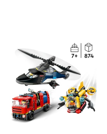 LEGO City Helicopter, Fire Engine & Submarine Remix 60462