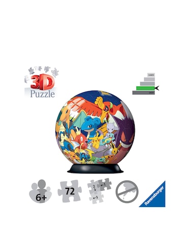 Ravensburger Pokemon 3D Puzzle Ball, 72pc