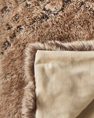 Two-Toned Animal Plush Faux Fur Throw