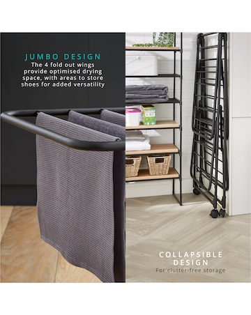 Swan Stealth Jumbo Clothes Airer 25M