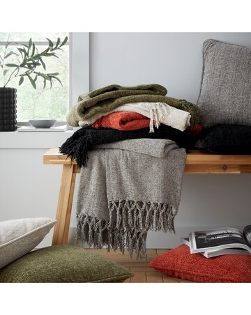 Catherine Lansfield Plain Chenille Throw