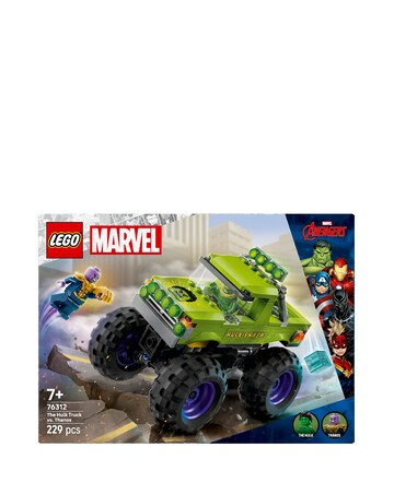 LEGO Marvel The Hulk Truck vs. Thanos Super Hero Building Toy Vehicle 76312