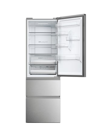 Haier HTW5618ENMG Combi Series 5 180cm Fridge Freezer - Inox