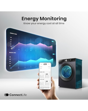 Hisense 3S Series WF3S1043BB3 WiFi-enabled 10kg 1400 Spin Washing Machine - Blac