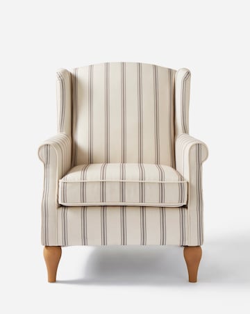 Bailey Stripe Wingback Armchair