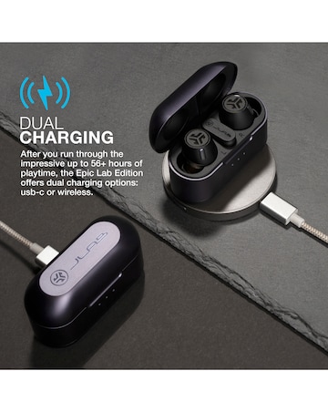 JLab Epic Lab Edition True Wireless Earbuds - Black