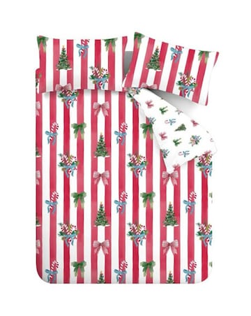 Catherine Lansfield Christmas Stripe Duvet Set