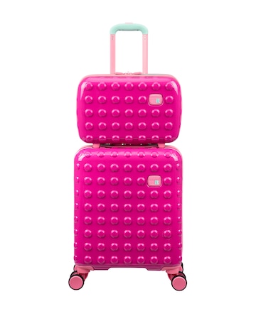 IT Luggage Bobble Bloc Kids 2pc Suitcase Set - Raspberry Rose