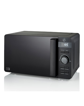 Swan SM22037LBLKN 20Litre Stealth Black Digital Microwave