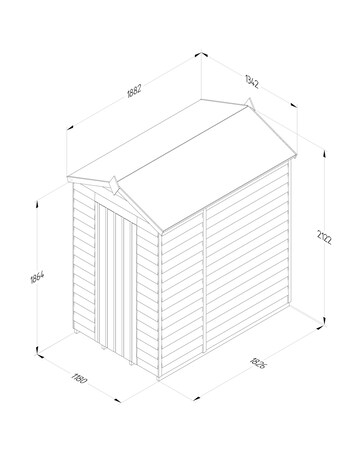 4LIFE Apex Shed 4x6 - Single Door - No Windows (Home Delivery)