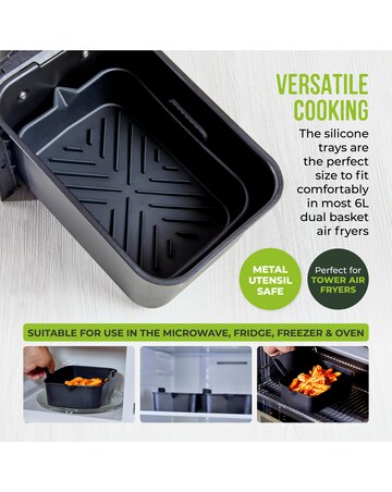 Tower Set of 2 Rectangular Air Fryer Trays