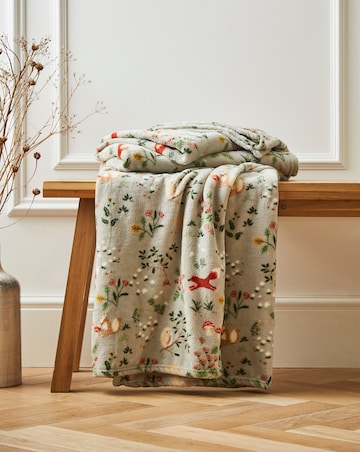 Forest Friends Fleece Throw