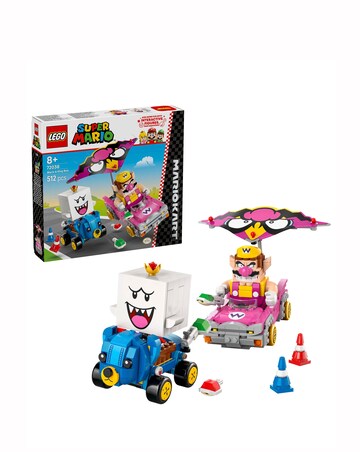 LEGO Super Mario: Mario Kart Wario & King Boo Figures and 2 Drifting Toy 42038