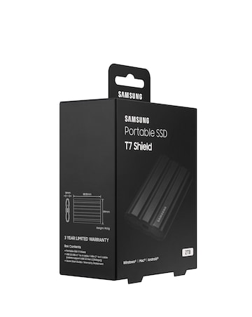 Samsung SSD T7 Shield USB 3.2 Gen 2 2TB Portable Hard Drive - Black
