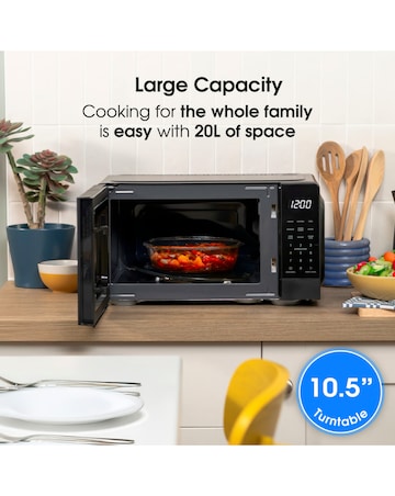 Abode AMT2012B 20L Touch Control Digital Microwave - Black