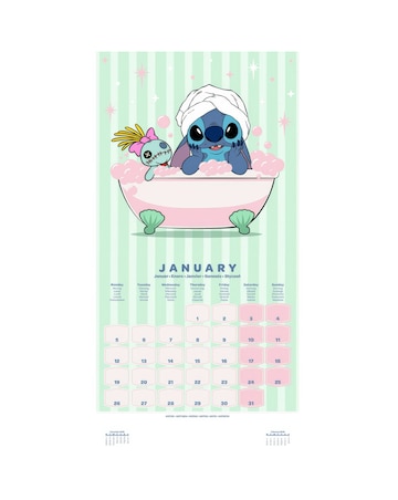 Lilo & Stitch 2026 Square 18 Month Calendar