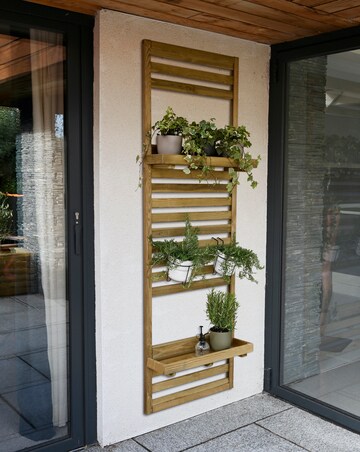 Forest Slatted Wall Planter 2 Shelf
