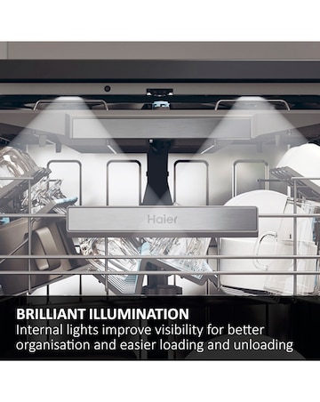 Haier I-Pro Shine 5 XF1C3TB1FW-80 11 Place, Slimeline Wifi Dishwasher - White