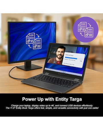 Entity 11.6in Targa Intel N4020 4GB 128GB Windows 11 Laptop