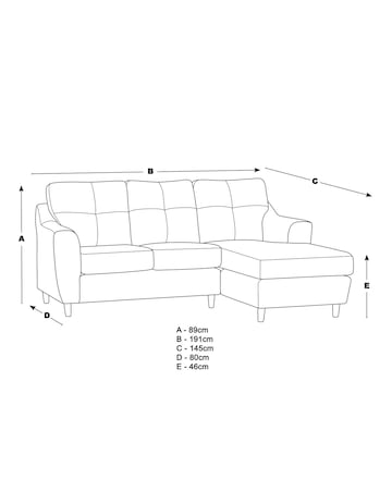 Baxter Fabric Right Hand Corner Chaise Sofa