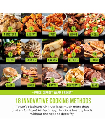 Tower Vortx 30L Air Fryer Oven with Rotisserie Function and XL Viewing Window