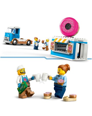 LEGO City Doughnut Truck Toy, Set with 2 Minifigures 60452