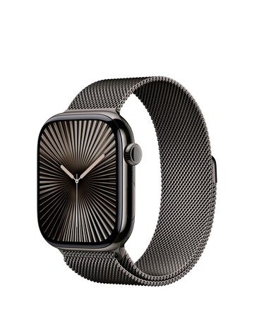 Apple Watch Series 10 GPS/Cellular 46mm Slate Titanium Case, Milanese Loop - S/M