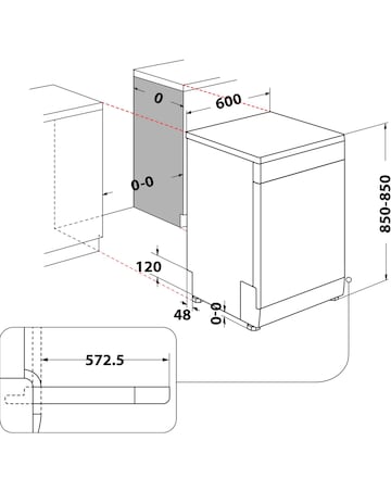 Hotpoint H2F HL626 X UK Freestanding Full Size Dishwasher + Install