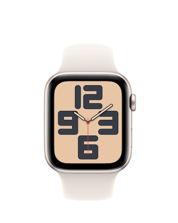 Apple Watch SE GPS 44mm Starlight Aluminium Case with Starlight Sport Band - M/L