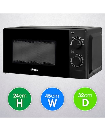Abode AMM2005B 20L Manual Microwave - Black