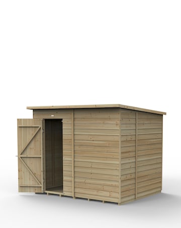 4LIFE Pent Shed 8x6 - Single Door - No Windows (Home Delivery)