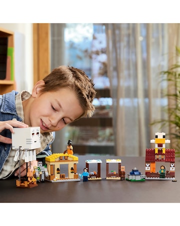 LEGO Minecraft The Ghast Balloon Village Attack, Toy with Golem Figure 21273