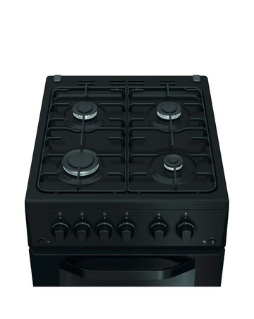 Hotpoint HTG5GCB 50cm Gas Twin Cooker - Black + installation