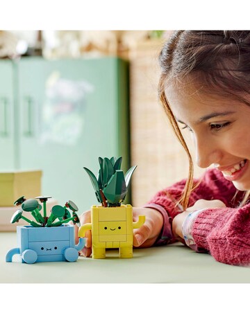 LEGO Botanicals Happy Plants Shelf Decor Flower Building Set, Nature Gift 10349