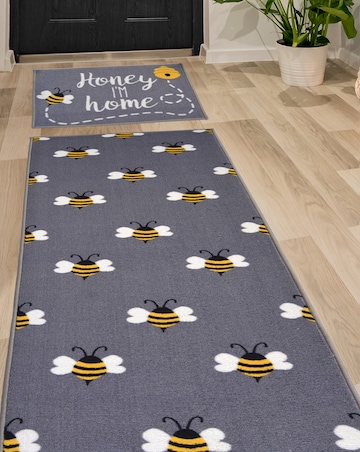 Bee Printed Runner & Doormat Set