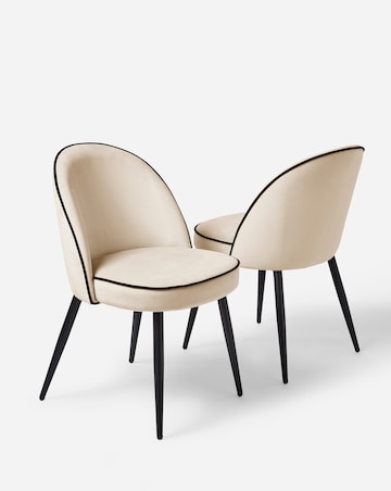 Joanna Hope Camille Contrast Pipe Pair of Dining Chairs