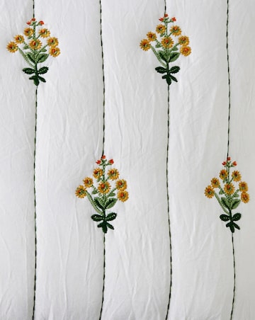 Fern Quilted Floral Boudoir Cushion