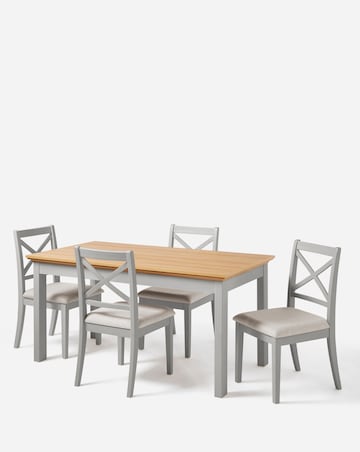 Julipa Ashford Dining Table with 4 Ashford Chairs
