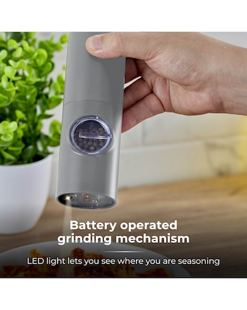Tower Rechargeable Salt & Pepper Mill Grey