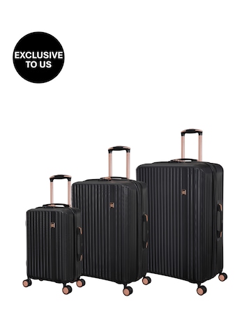 IT Luggage Luxuriate 3pc Suitcase Set - Black