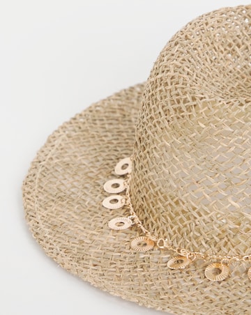 Gold Chain Trim Sun Hat