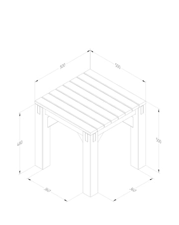 Forest Modular Garden Seating Set with Bench, Planter and Screen